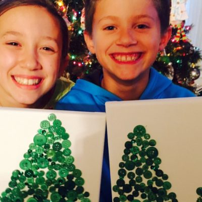 DIY Button Christmas Trees